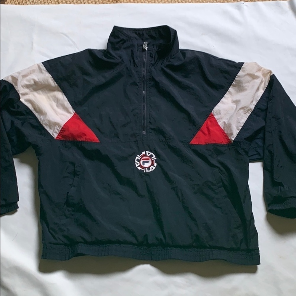 FILA‎ vintage windbreaker colorblock Sz large